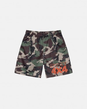 Men's Stussy 4X4 Mesh Shorts Camo Dubai | UAE QUD-0430