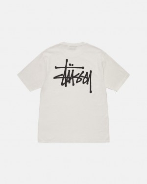 Men's Stussy Basic Stussy Tees Beige Dubai | UAE SJA-6581