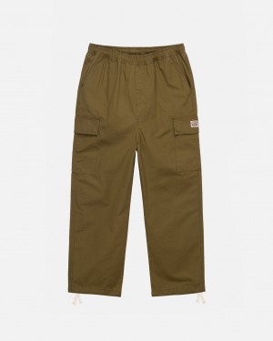 Men's Stussy Beach Pant Ripstop Cargo Pants Brown Dubai | UAE JPZ-8706