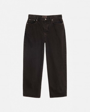 Men's Stussy Big Ol' Jean Denim Black Dubai | UAE LLA-6999