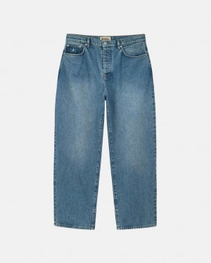 Men's Stussy Big Ol' Jean Denim Pants Blue Dubai | UAE LKS-2037