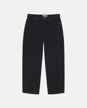 Men's Stussy Big Ol' Jean Overdyed Denim Black Dubai | UAE YLW-6981