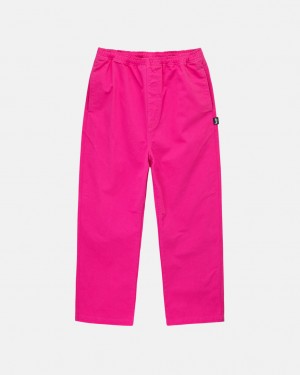 Men's Stussy Brushed Beach Pants Pink Dubai | UAE MFQ-7543