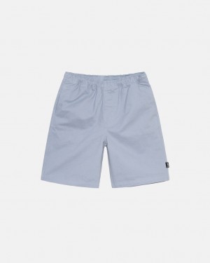 Men's Stussy Brushed Beach Shorts Blue Dubai | UAE OJI-4546