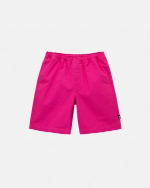 Men's Stussy Brushed Beach Shorts Pink Dubai | UAE KLZ-5098