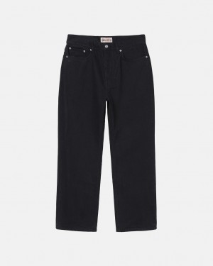 Men's Stussy Classic Jean Overdyed Denim Black Dubai | UAE GTC-8512