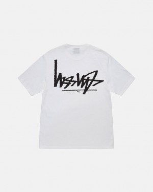 Men's Stussy Flipped Tees White Dubai | UAE ASS-0826