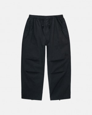 Men's Stussy Nyco Over Trousers Pants Black Dubai | UAE SCD-6330