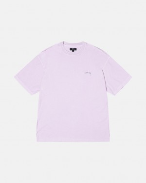 Men's Stussy Pig. Dyed Inside Out Crew Tees Purple Dubai | UAE SJN-5036