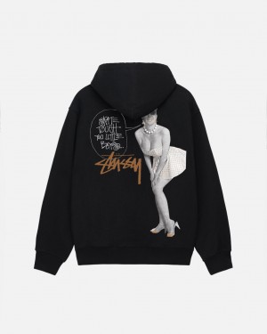 Men's Stussy Skate Tough Hoodie Black Dubai | UAE TDS-8311