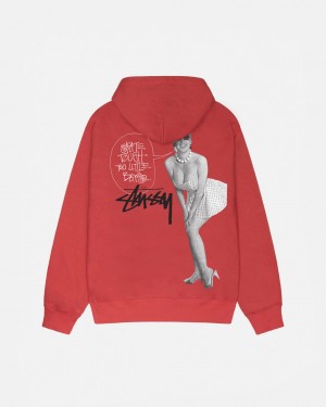 Men's Stussy Skate Tough Hoodie Red Dubai | UAE PMG-9168