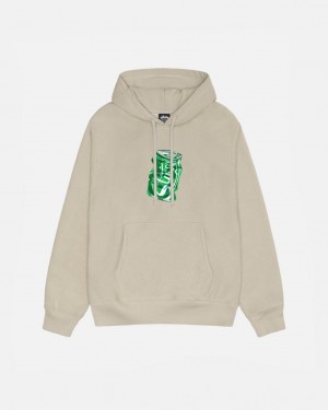 Men's Stussy Soda Can Hoodie Khaki Dubai | UAE AJG-5685