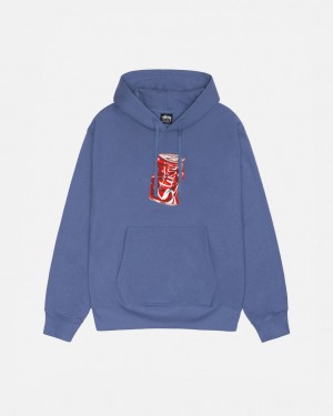 Men's Stussy Soda Can Hoodie Royal Blue Dubai | UAE GUC-1929