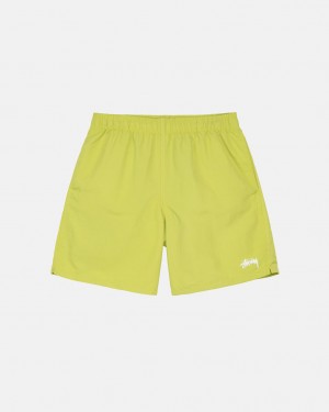 Men's Stussy Stock Water Short Swimwear Light Green Dubai | UAE MMB-3110