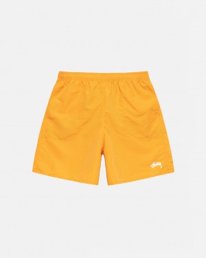 Men's Stussy Stock Water Short Swimwear Yellow Dubai | UAE SEK-7630