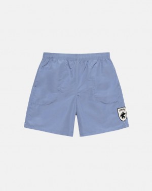 Men's Stussy Surfman Patch Water Short Swimwear Blue Dubai | UAE NWF-6694