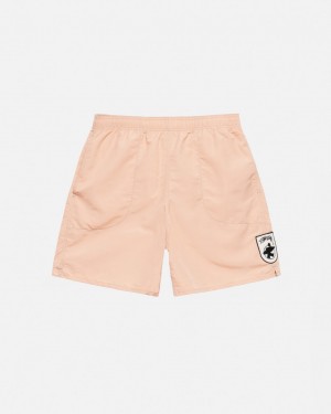 Men's Stussy Surfman Patch Water Short Swimwear Light Rose Dubai | UAE BWC-7764