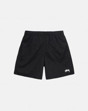 Men's Stussy Water Short Stock Shorts Black Dubai | UAE FQC-9046