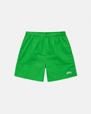 Men's Stussy Water Short Stock Shorts Green Dubai | UAE YOX-1668