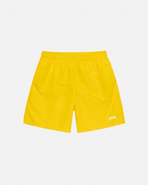 Men's Stussy Water Short Stock Shorts Yellow Dubai | UAE VRQ-6715