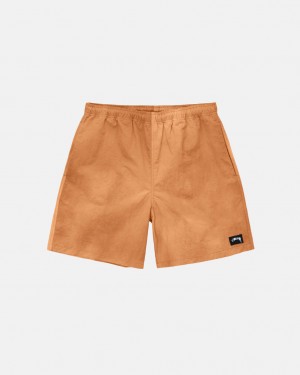 Men's Stussy Wave Dye Nylon Shorts Orange Dubai | UAE DHY-4093