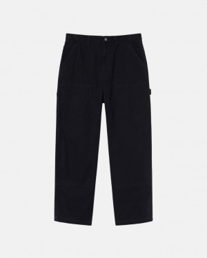 Men's Stussy Work Pant Canvas Pants Black Dubai | UAE ONC-8846