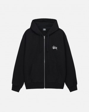 Women's Stussy Basic Stussy Zip Hoodie Black Dubai | UAE SKU-4342