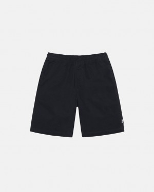 Women's Stussy Brushed Beach Shorts Black Dubai | UAE KOF-9503