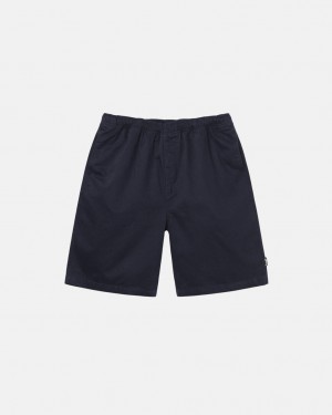 Women's Stussy Brushed Beach Shorts Navy Dubai | UAE LVX-3431