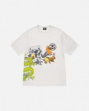 Women's Stussy Strike Pigment Dyed Tees Beige Dubai | UAE UCT-4710