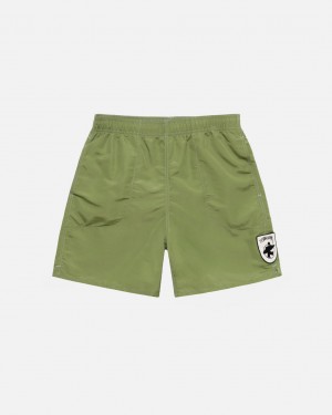 Women's Stussy Surfman Patch Water Short Swimwear Green Dubai | UAE IJQ-2949