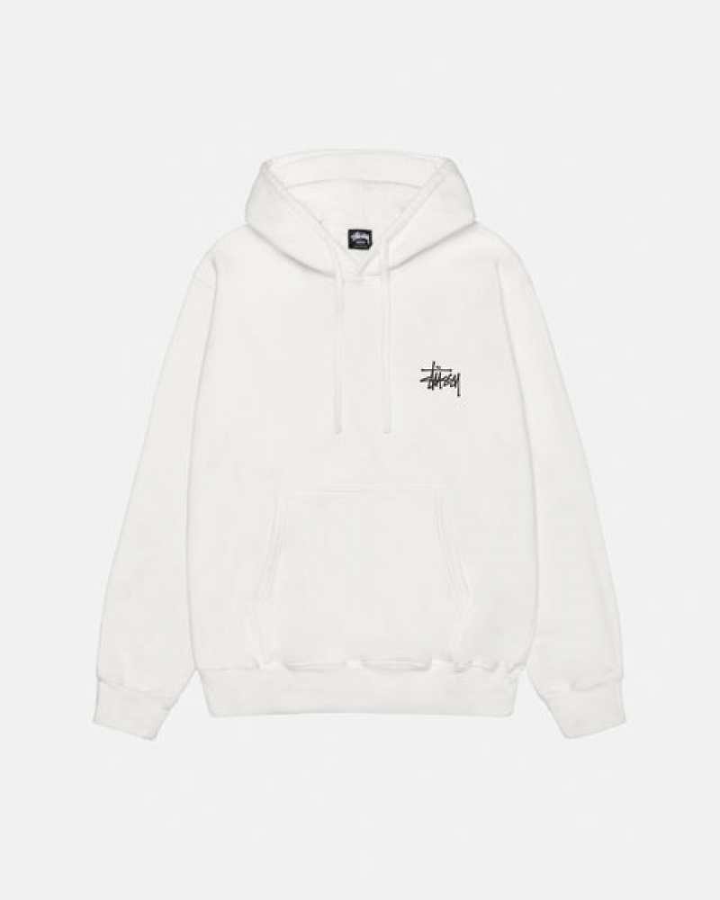 Men's Stussy Basic Stussy Hoodie Pigment Dyed Hoodie Beige Dubai | UAE JWZ-3972