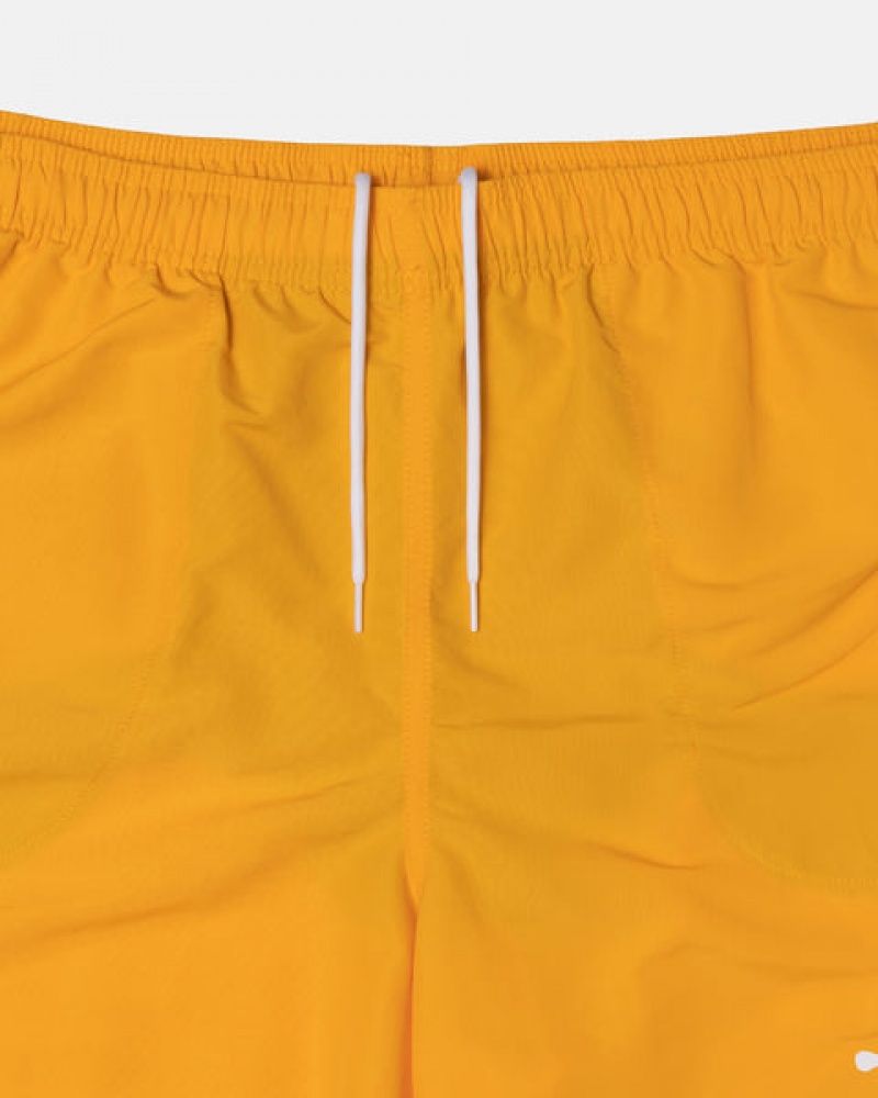 Men's Stussy Big Basic Water Short Swimwear Yellow Dubai | UAE XIV-9522