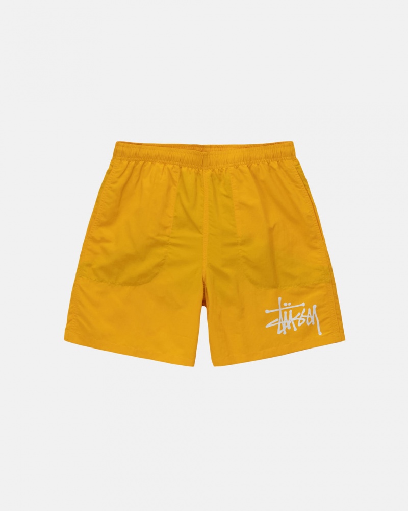 Men\'s Stussy Big Basic Water Short Swimwear Yellow Dubai | UAE XIV-9522