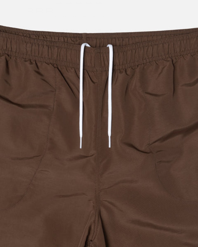 Men's Stussy Big Basic Water Short Swimwear Coffee Dubai | UAE THL-0128