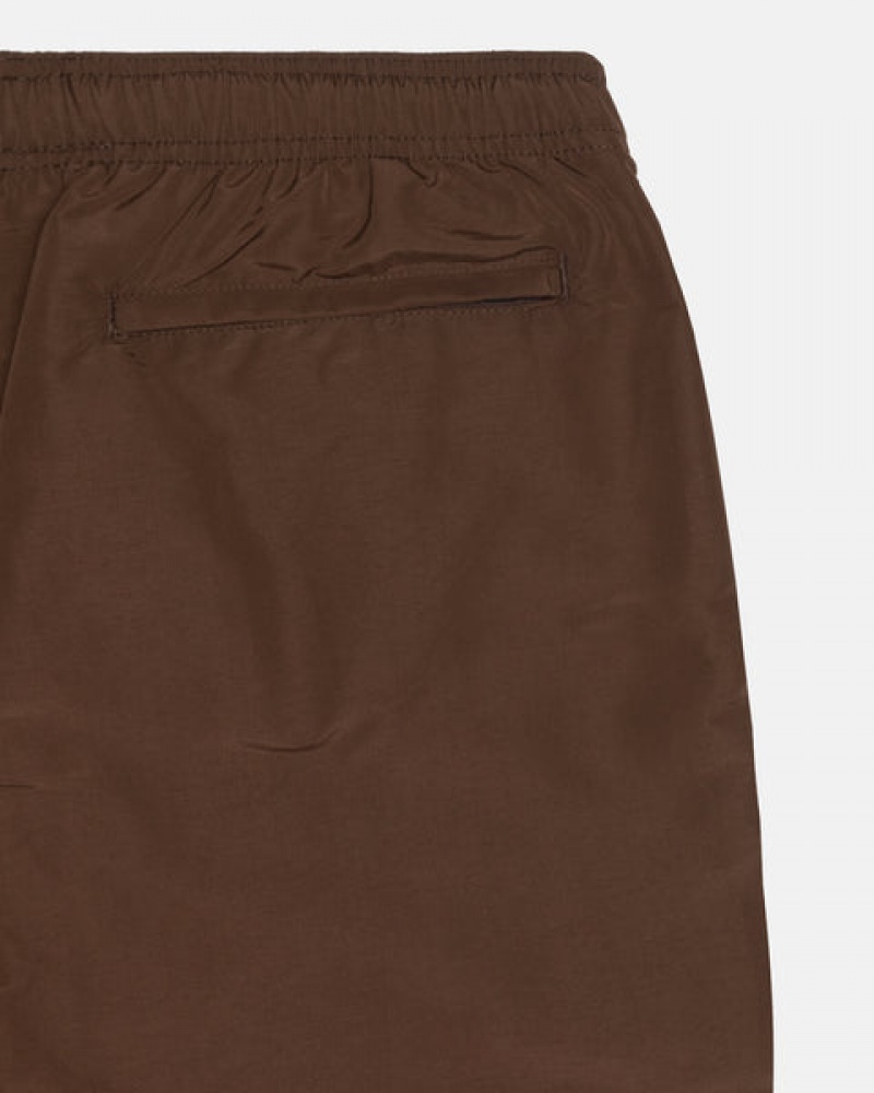 Men's Stussy Big Basic Water Short Swimwear Coffee Dubai | UAE THL-0128