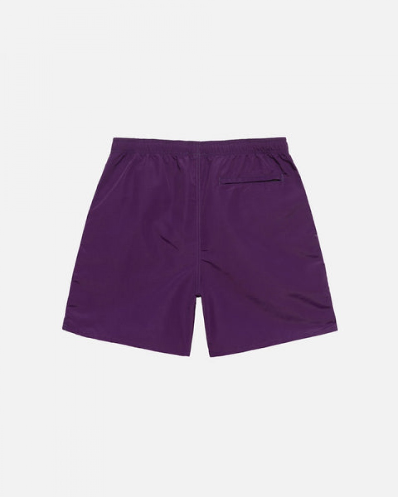 Men's Stussy Big Basic Water Short Swimwear Fuchsia Dubai | UAE CIA-6575