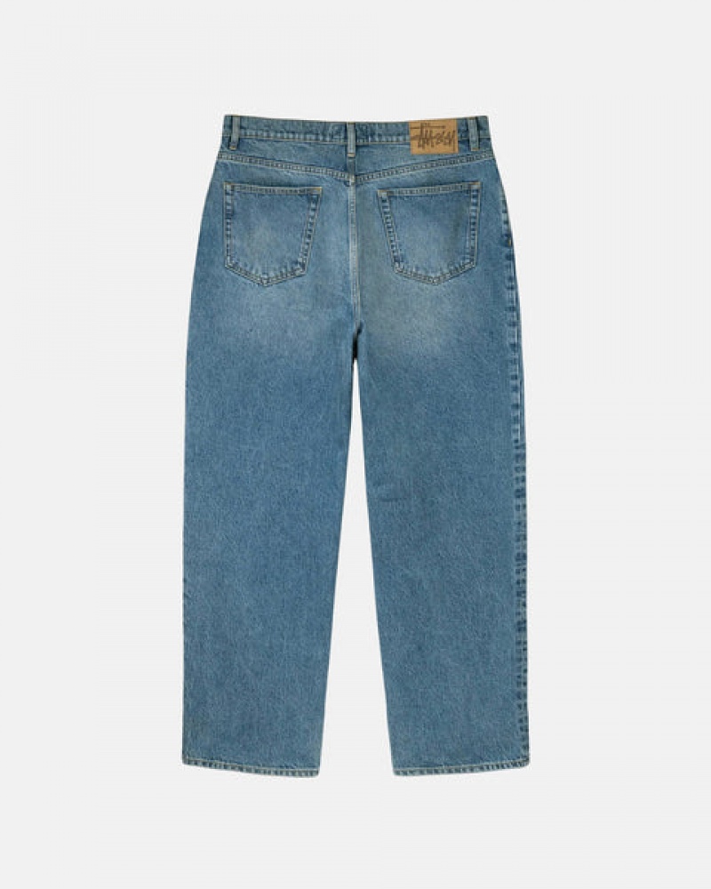 Men's Stussy Big Ol' Jean Denim Blue Dubai | UAE ZGR-3928