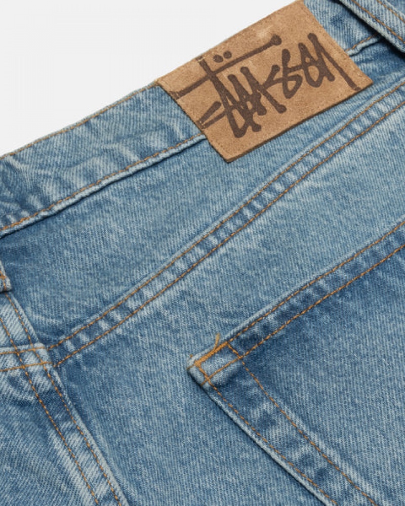 Men's Stussy Big Ol' Jean Denim Blue Dubai | UAE ZGR-3928