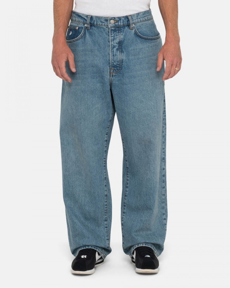 Men's Stussy Big Ol' Jean Denim Blue Dubai | UAE ZGR-3928