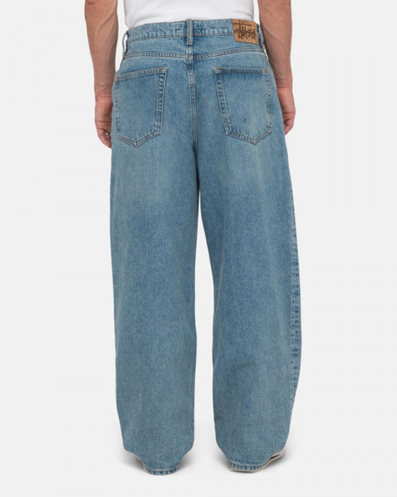 Men's Stussy Big Ol' Jean Denim Pants Blue Dubai | UAE LKS-2037