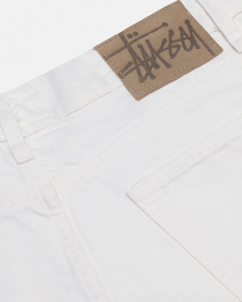 Men's Stussy Big Ol' Jean Overdyed Denim Beige Dubai | UAE ZSV-4075