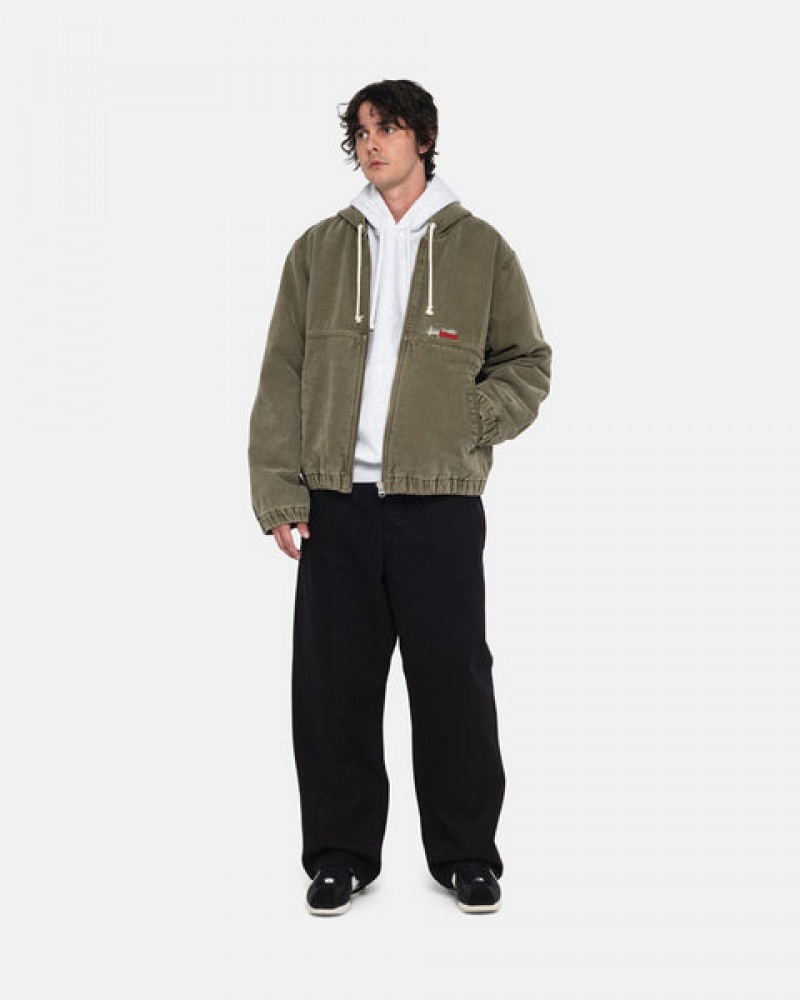 Men's Stussy Big Ol' Jean Overdyed Pants Black Dubai | UAE LPK-5593