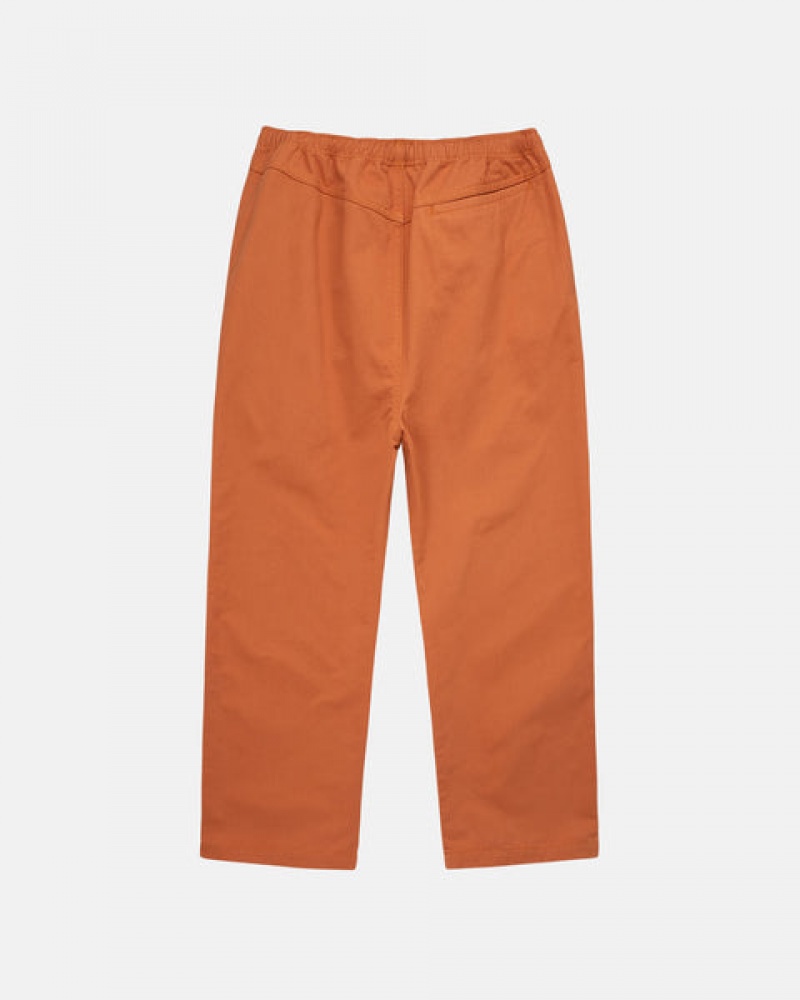 Men's Stussy Brushed Beach Pants Brown Dubai | UAE CMQ-5307