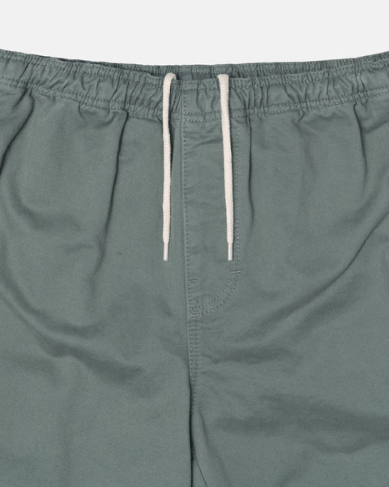 Men's Stussy Brushed Beach Pants Green Dubai | UAE CVN-5219