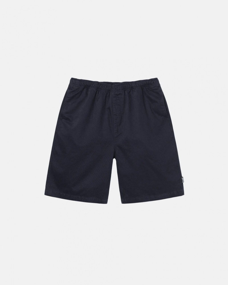 Men\'s Stussy Brushed Beach Shorts Navy Dubai | UAE RZK-6134