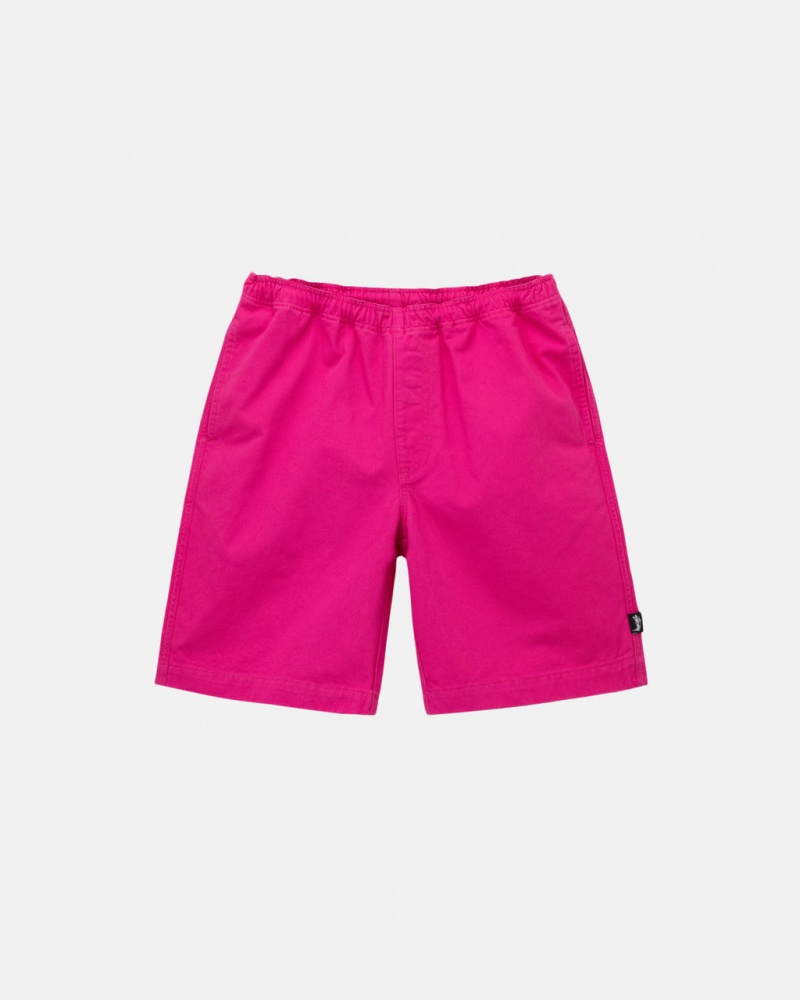 Men\'s Stussy Brushed Beach Shorts Pink Dubai | UAE KLZ-5098