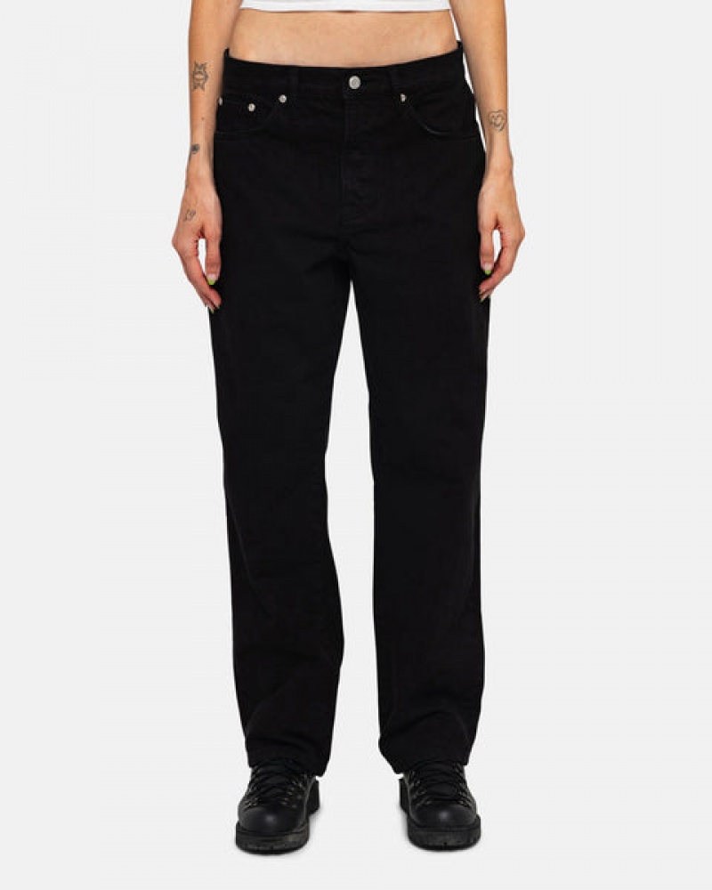 Men's Stussy Classic Jean Overdyed Denim Black Dubai | UAE GTC-8512