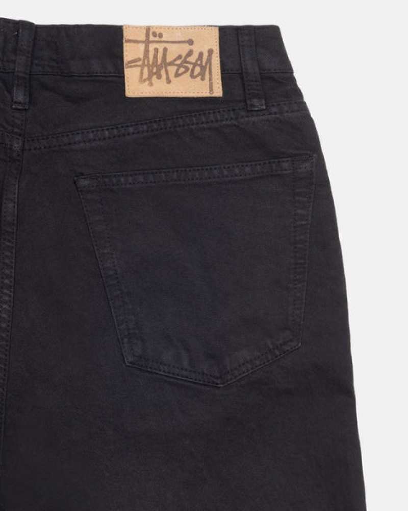 Men's Stussy Classic Jean Overdyed Denim Black Dubai | UAE GTC-8512