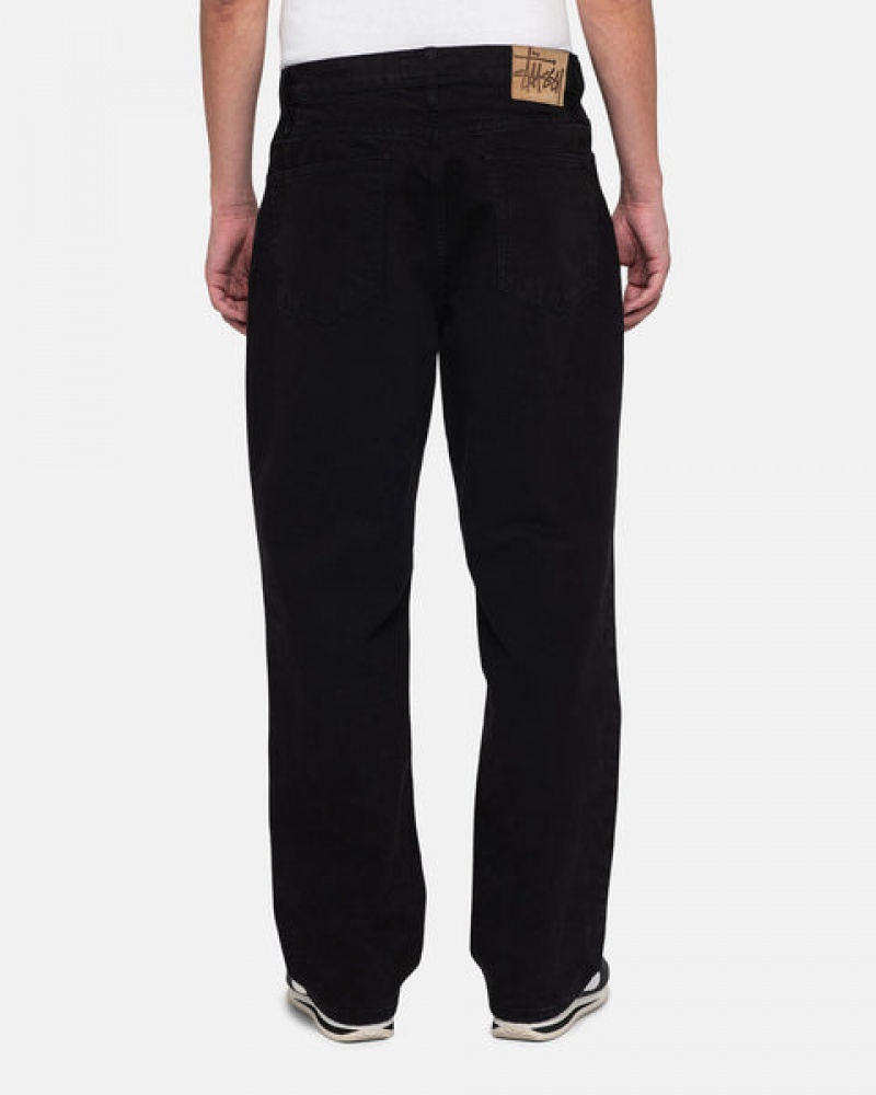 Men's Stussy Classic Jean Overdyed Pants Black Dubai | UAE FUC-5523